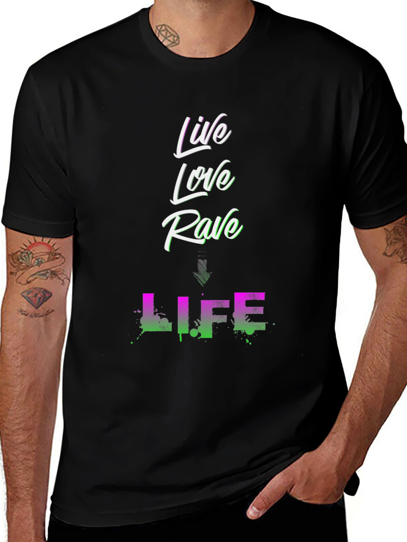 Live Love Rave Life Graphic T-Shirt