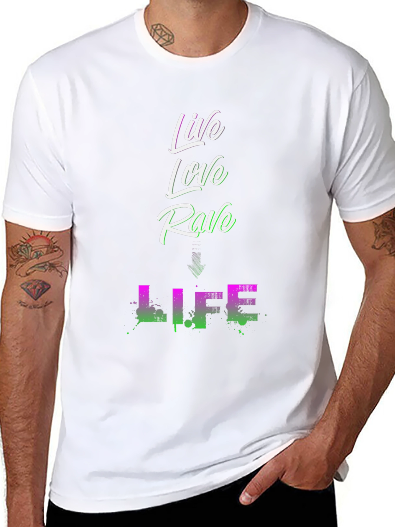 Live Love Rave Life Graphic T-Shirt