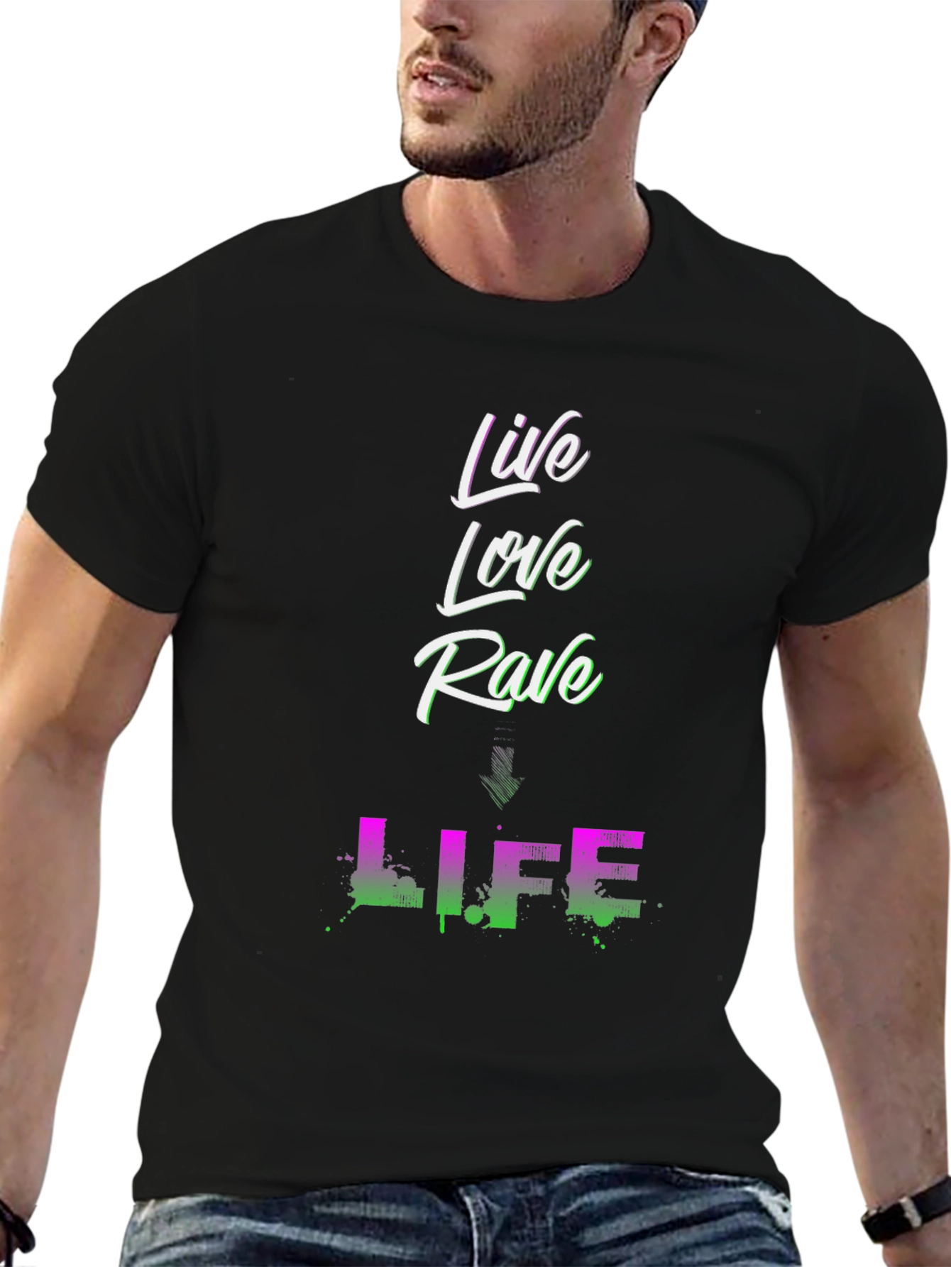 Live Love Rave Life Graphic T-Shirt