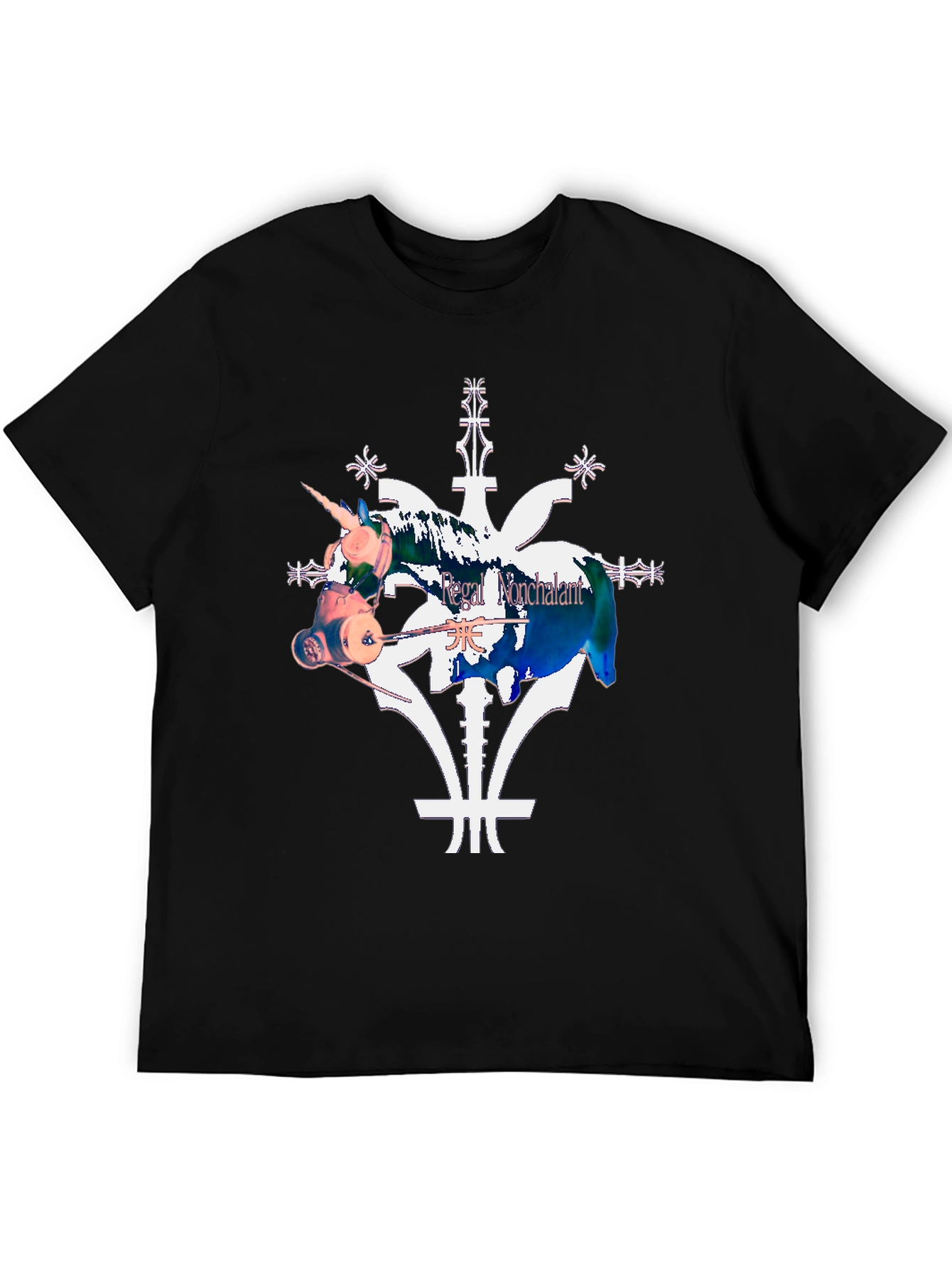 Unicorn Tee: Regal Nonchalant Black T-Shirt
