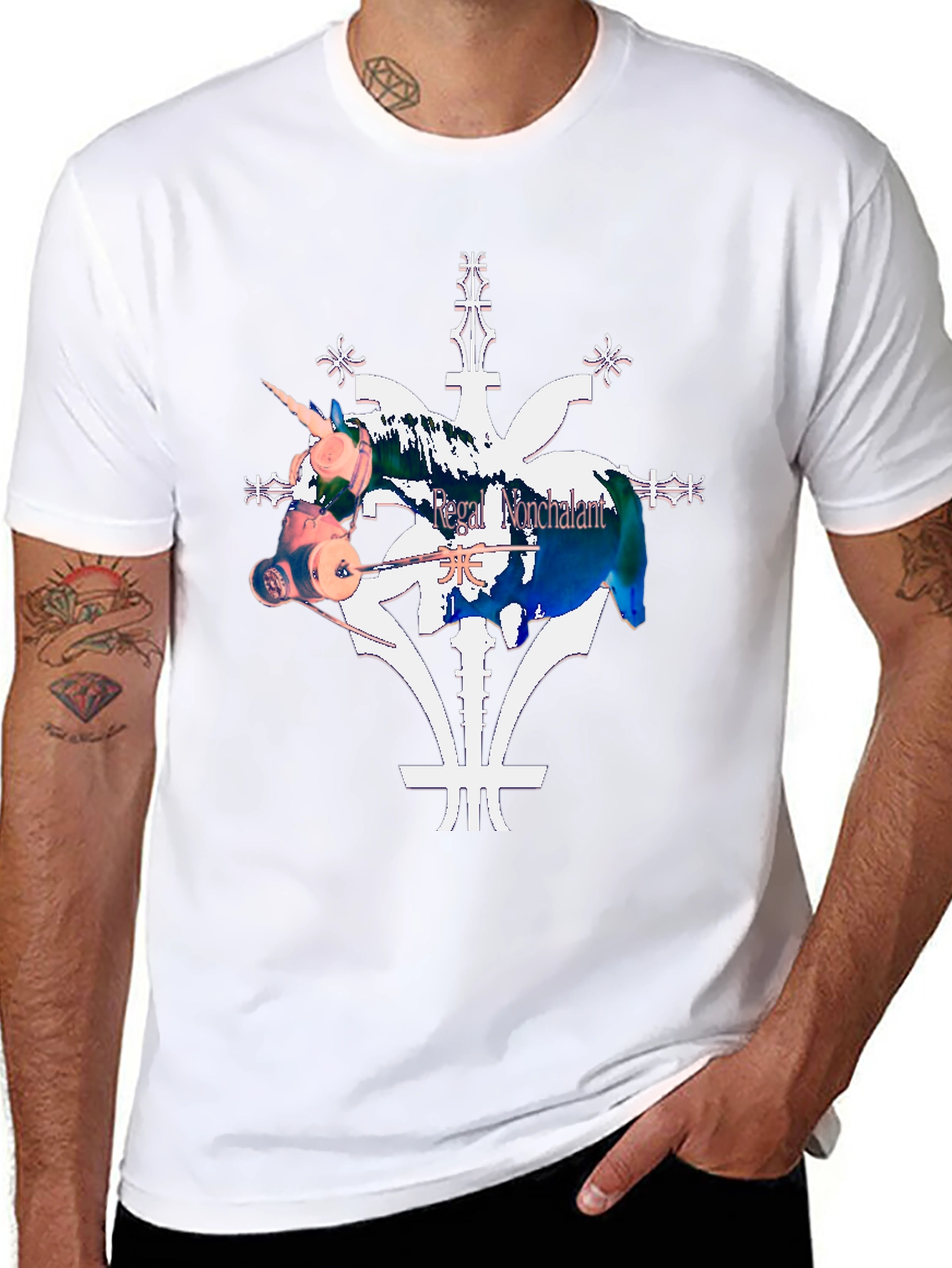 Unicorn Tee: Regal Nonchalant Black T-Shirt