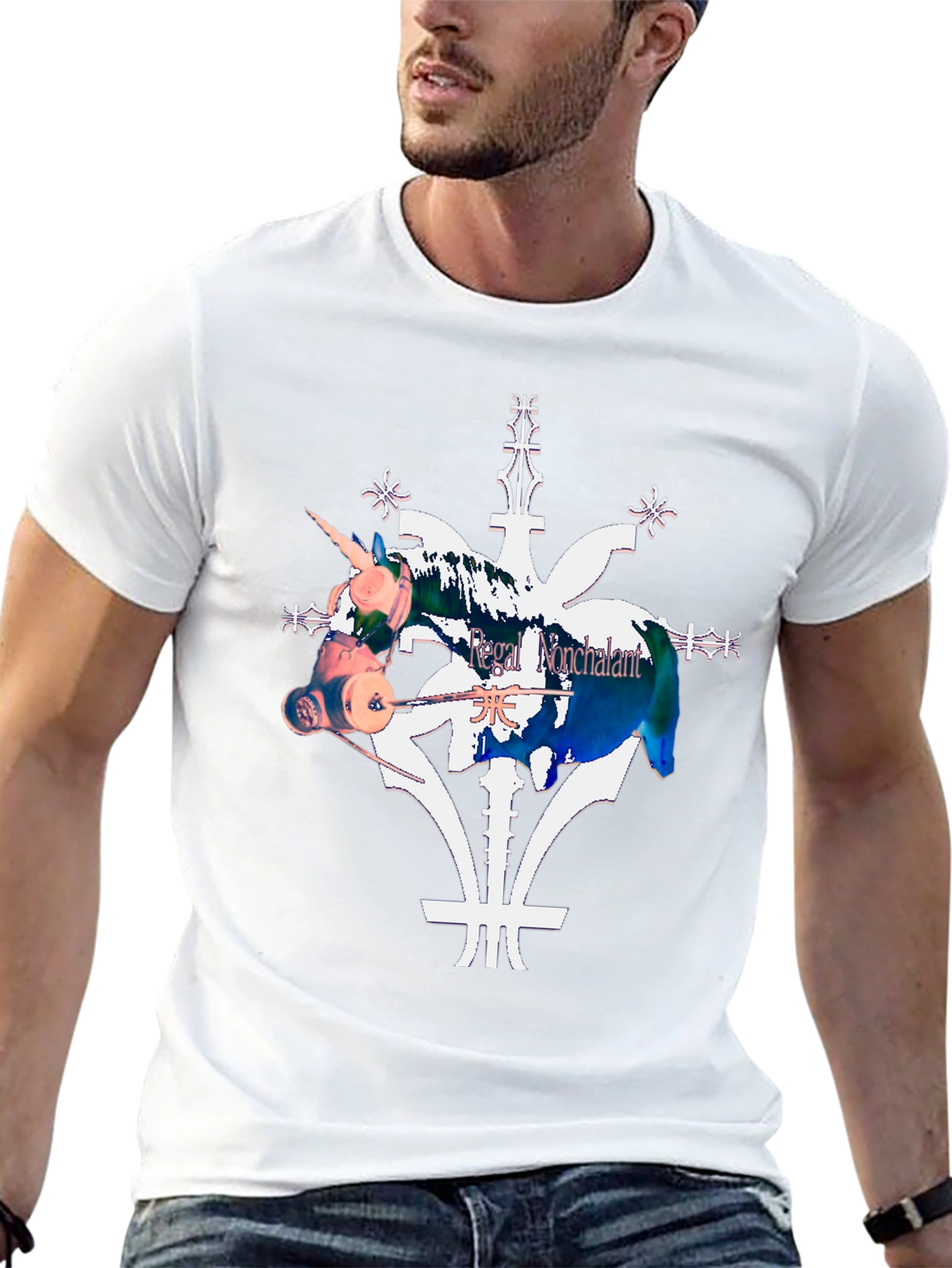 Unicorn Tee: Regal Nonchalant Black T-Shirt