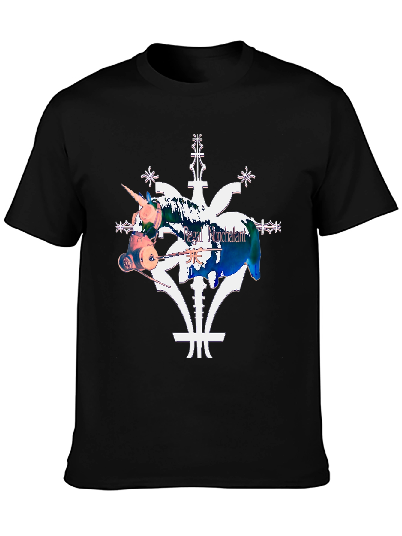 Unicorn Tee: Regal Nonchalant Black T-Shirt