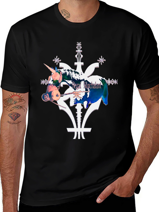 Unicorn Tee: Regal Nonchalant Black T-Shirt