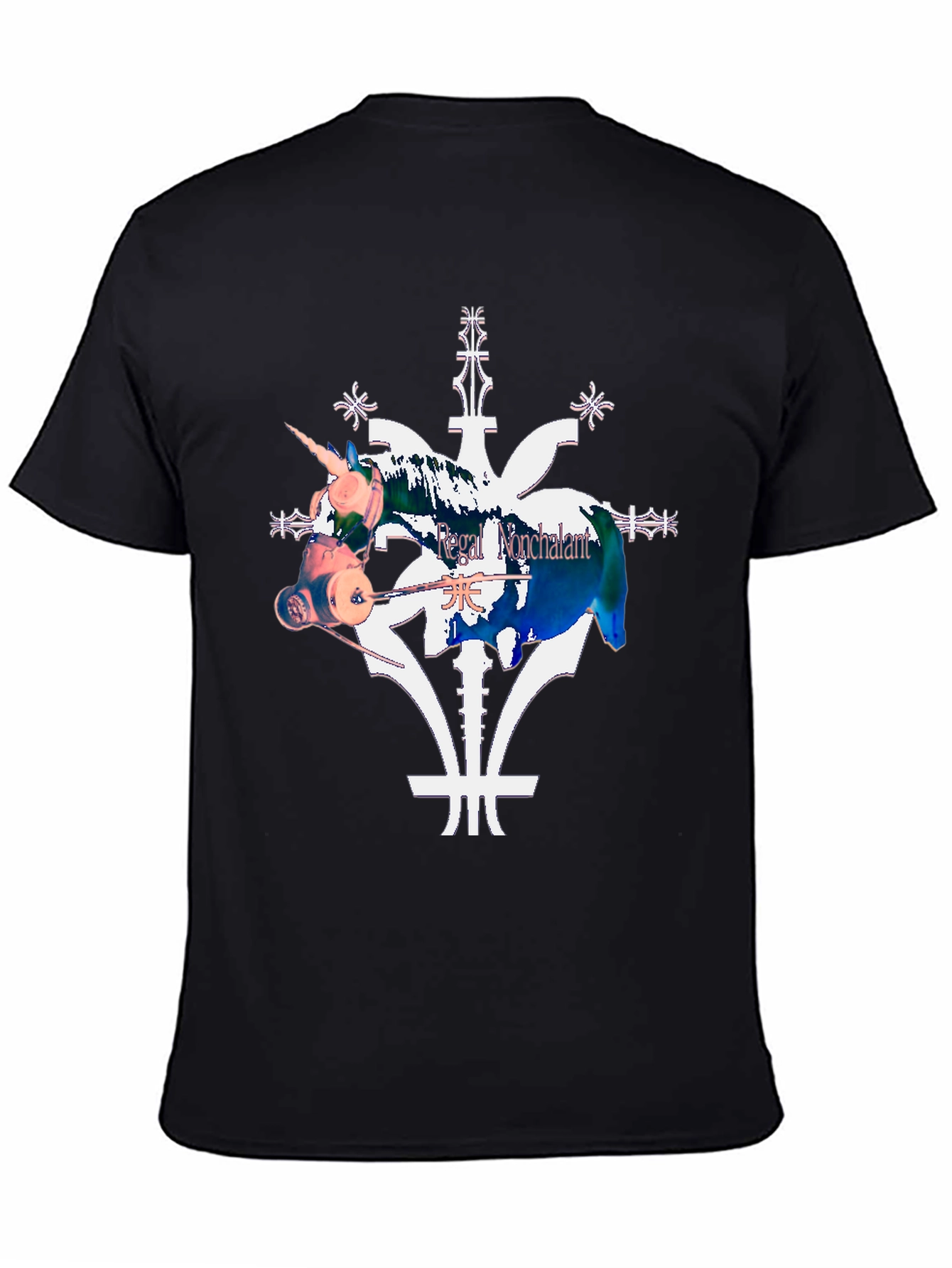 Unicorn Tee: Regal Nonchalant Black T-Shirt