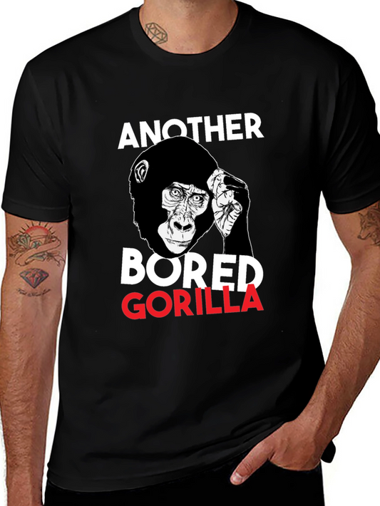 Bored Gorilla Graphic Tee - Unisex Black T-Shirt