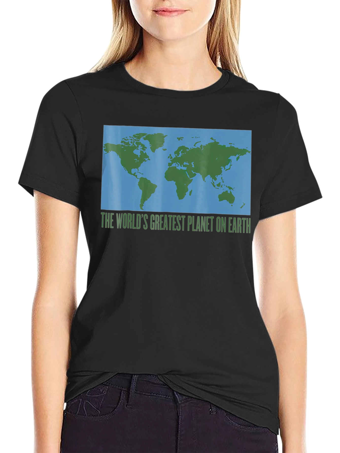 Earth Map Graphic T-Shirt
