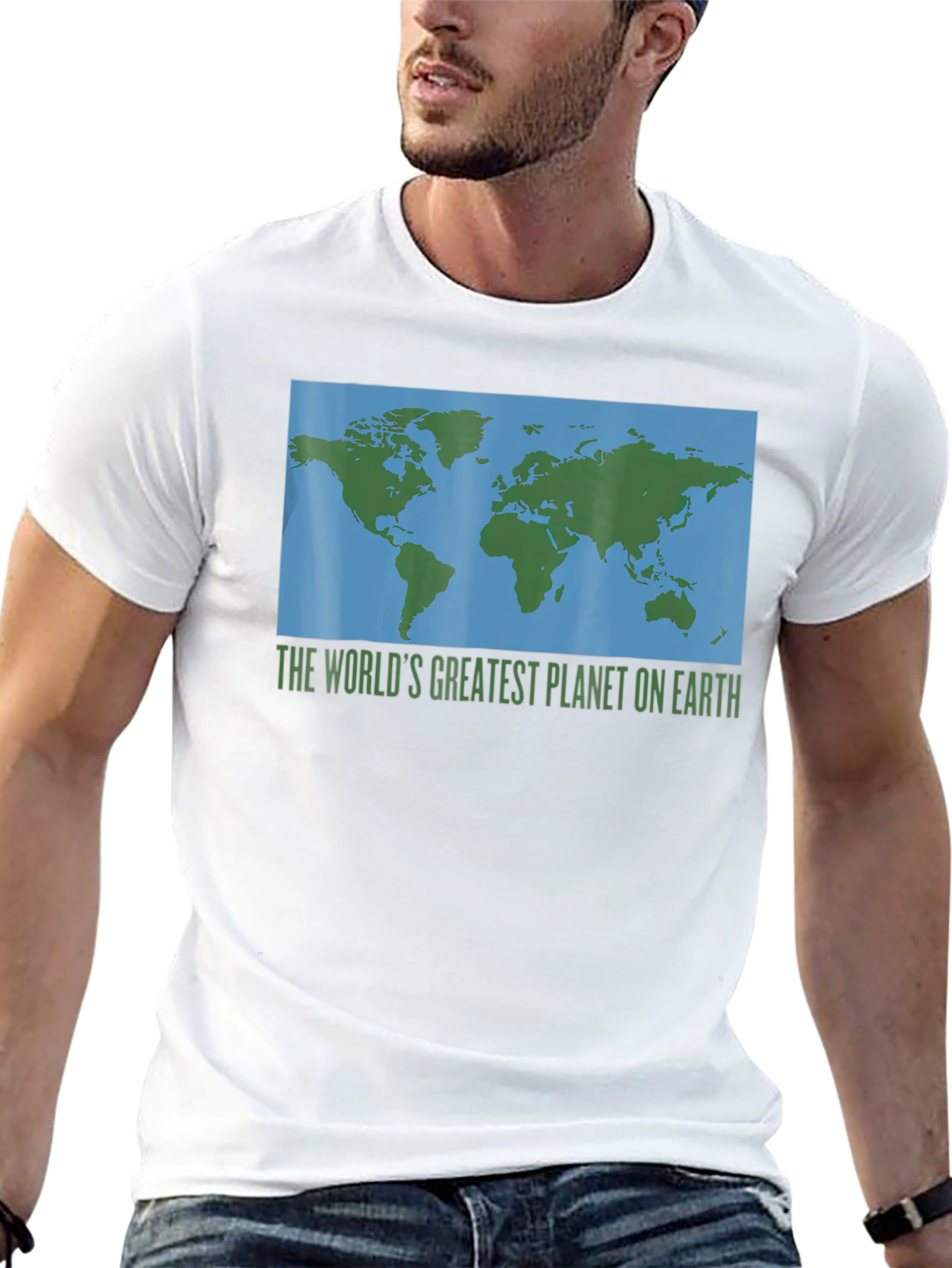 Earth Map Graphic T-Shirt