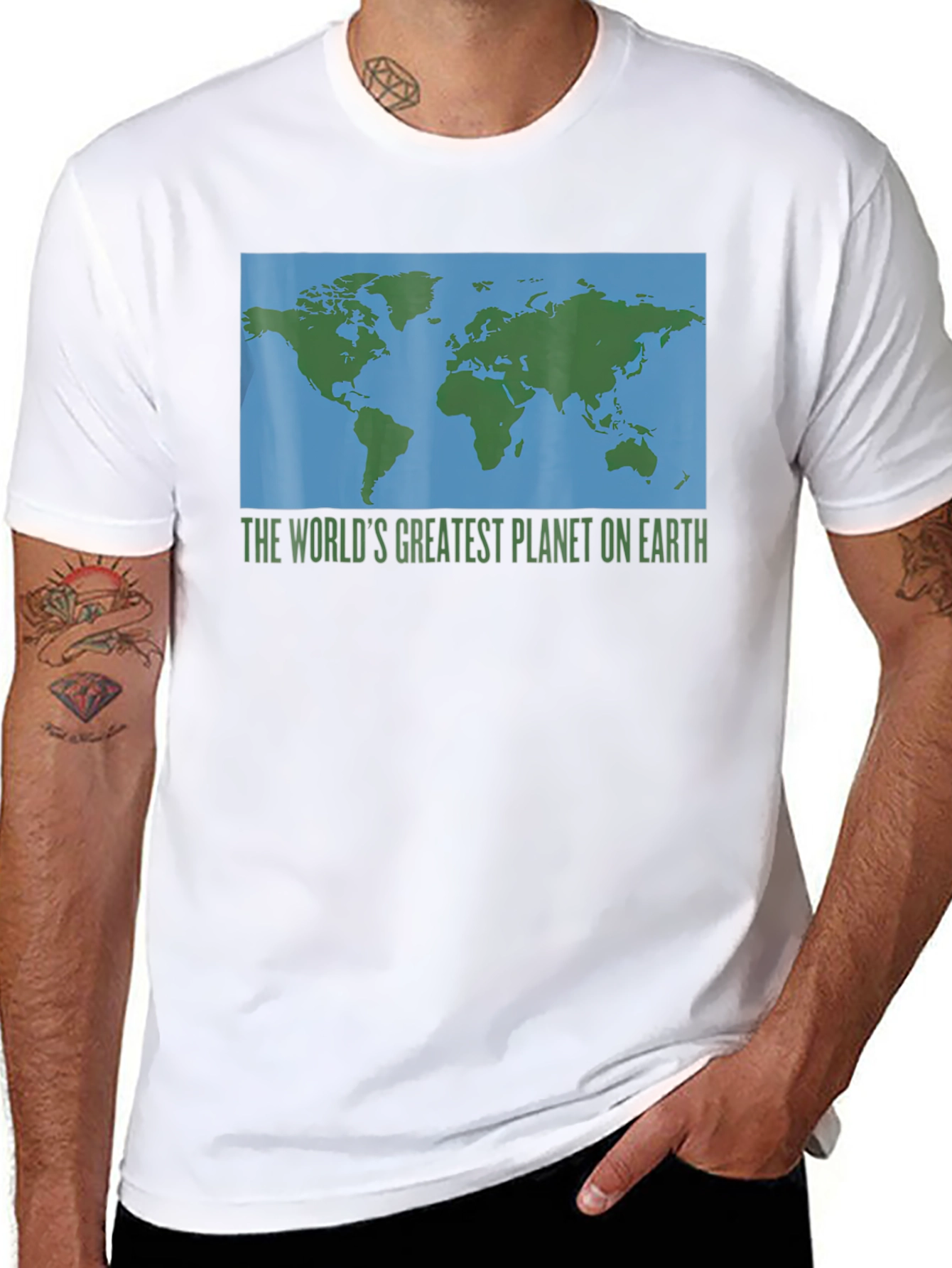 Earth Map Graphic T-Shirt
