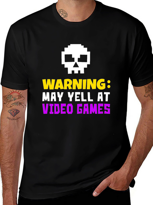 Warning May Yell at Video Games T-Shirt