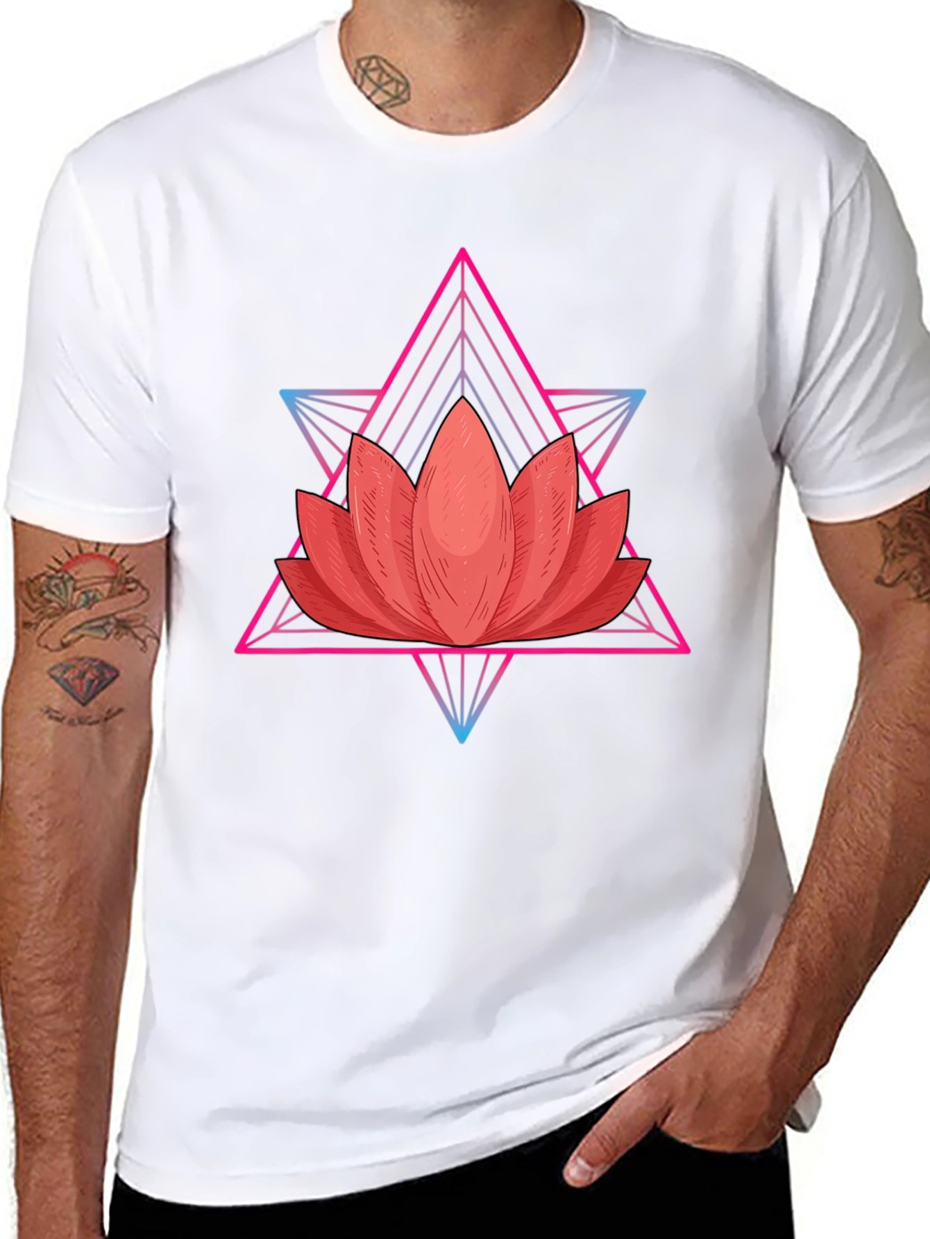 Lotus Flower Geometric T-Shirt
