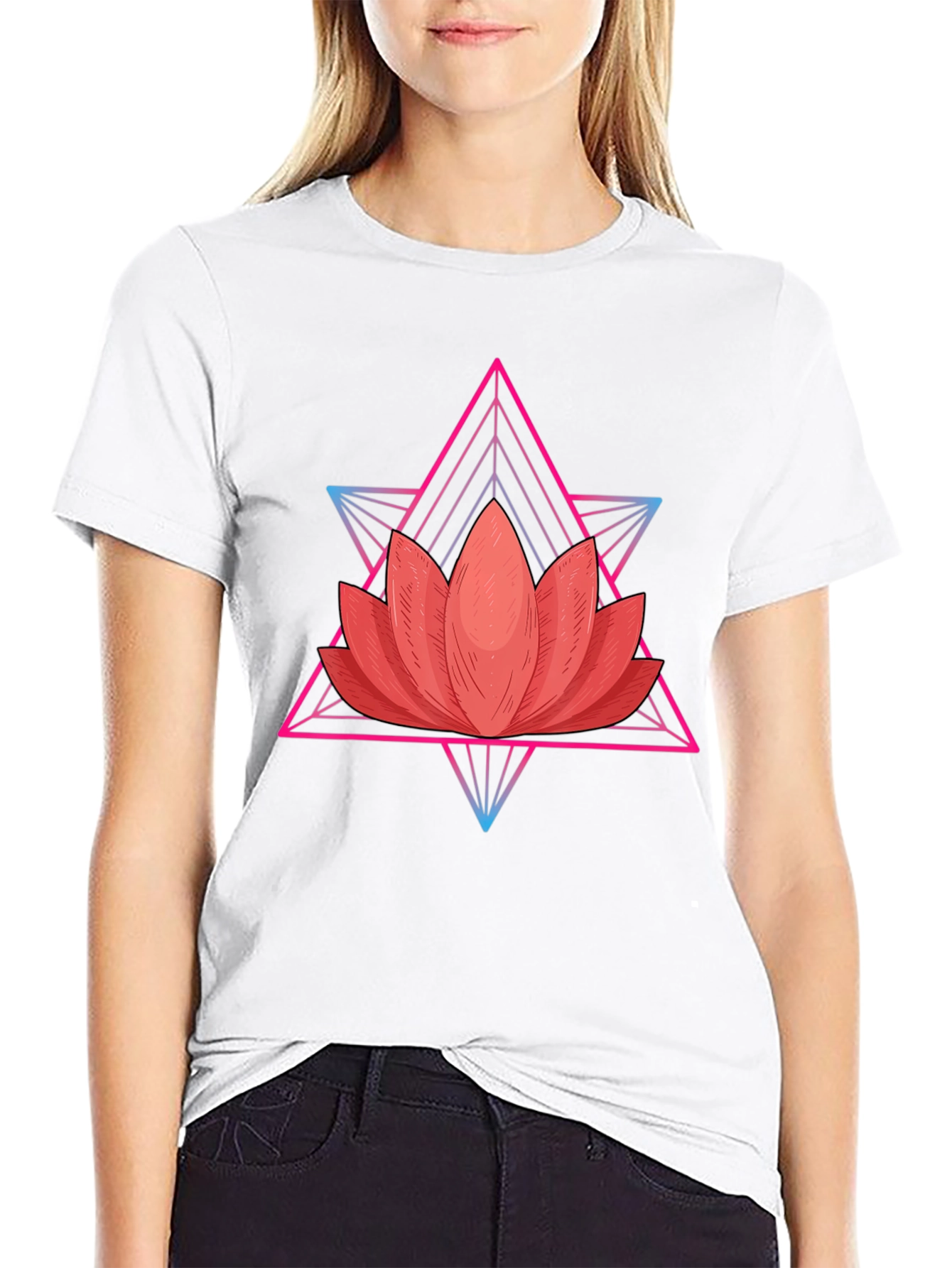 Lotus Flower Geometric T-Shirt