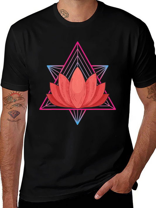 Lotus Flower Geometric T-Shirt