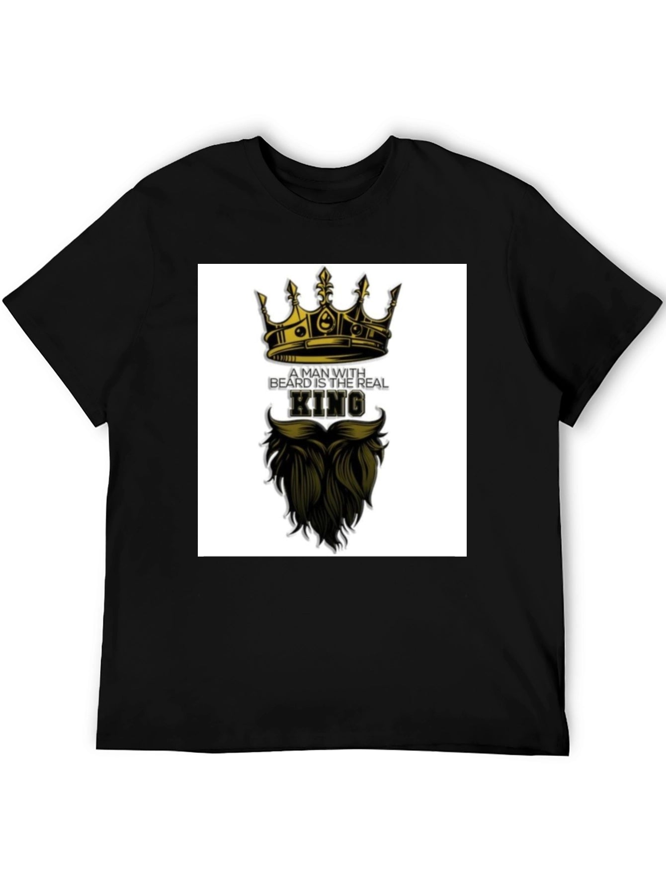 Bearded King Graphic Tee - Mens Black T-Shirt