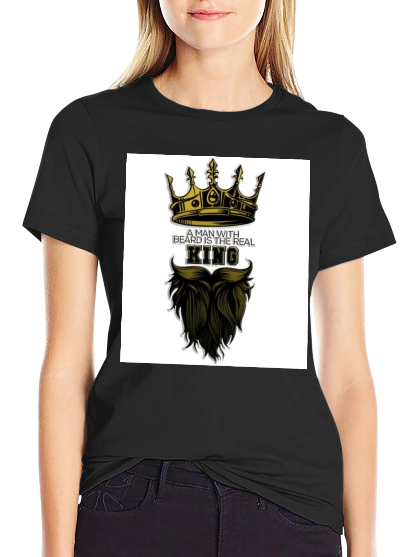 Bearded King Graphic Tee - Mens Black T-Shirt
