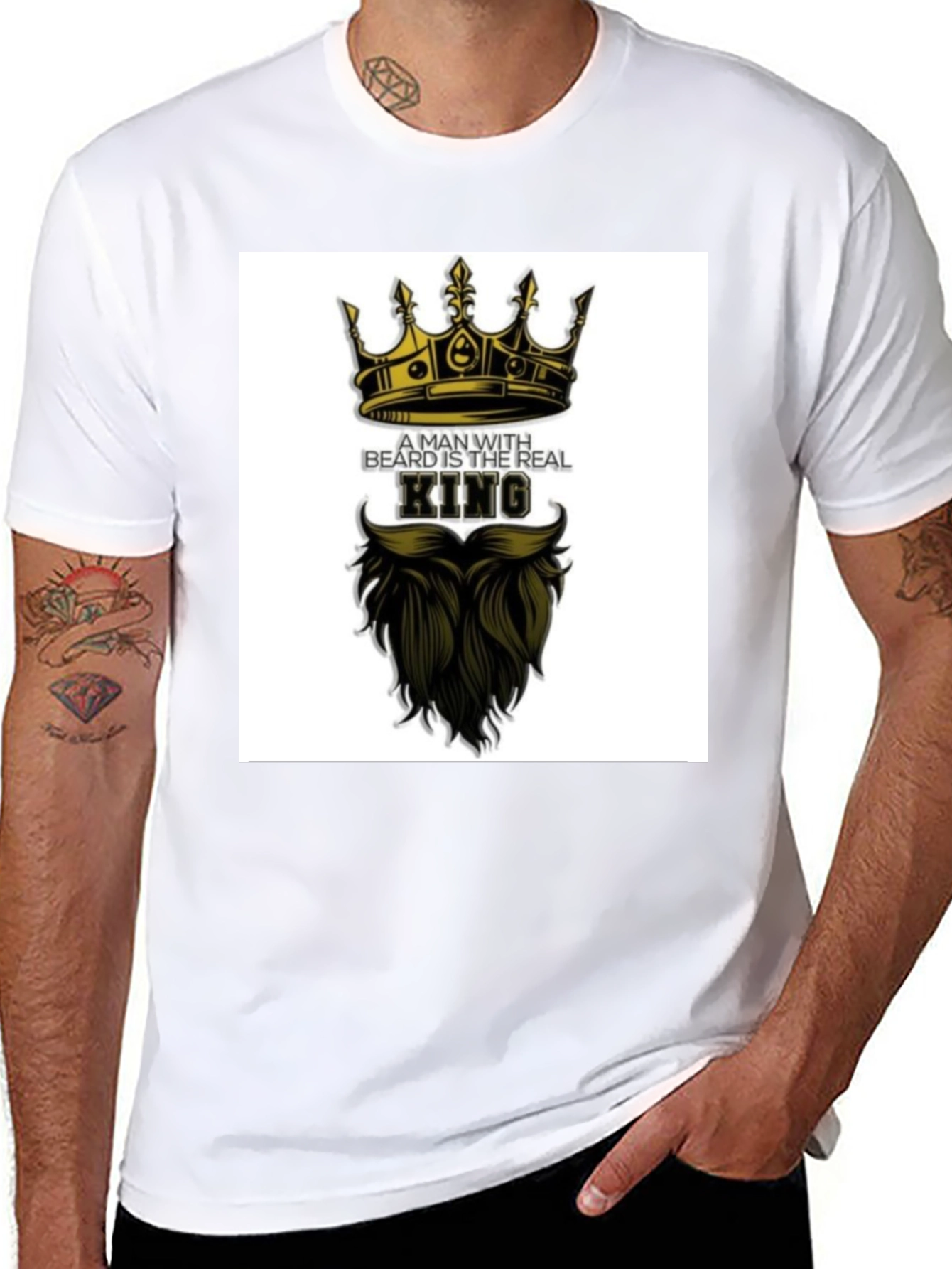 Bearded King Graphic Tee - Mens Black T-Shirt