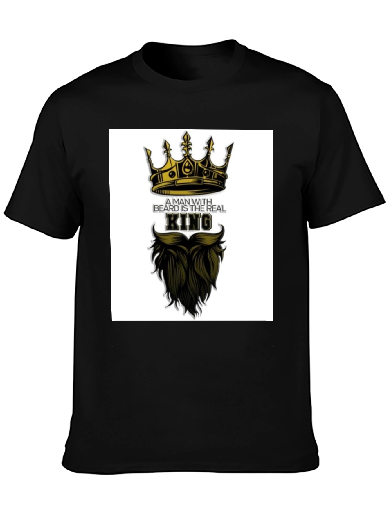 Bearded King Graphic Tee - Mens Black T-Shirt