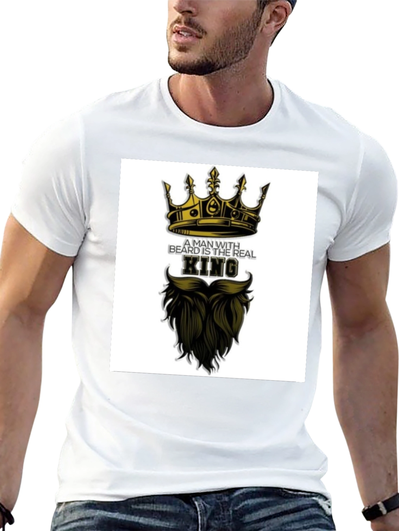 Bearded King Graphic Tee - Mens Black T-Shirt
