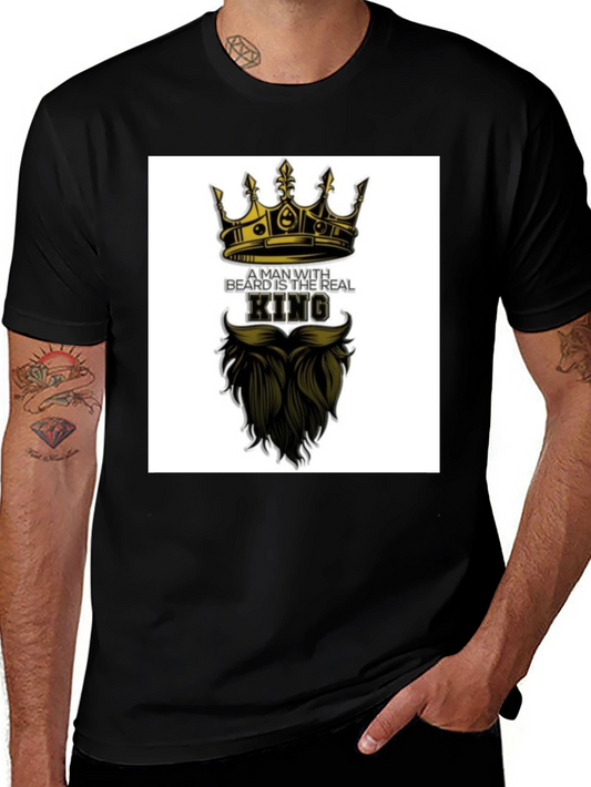 Bearded King Graphic Tee - Mens Black T-Shirt