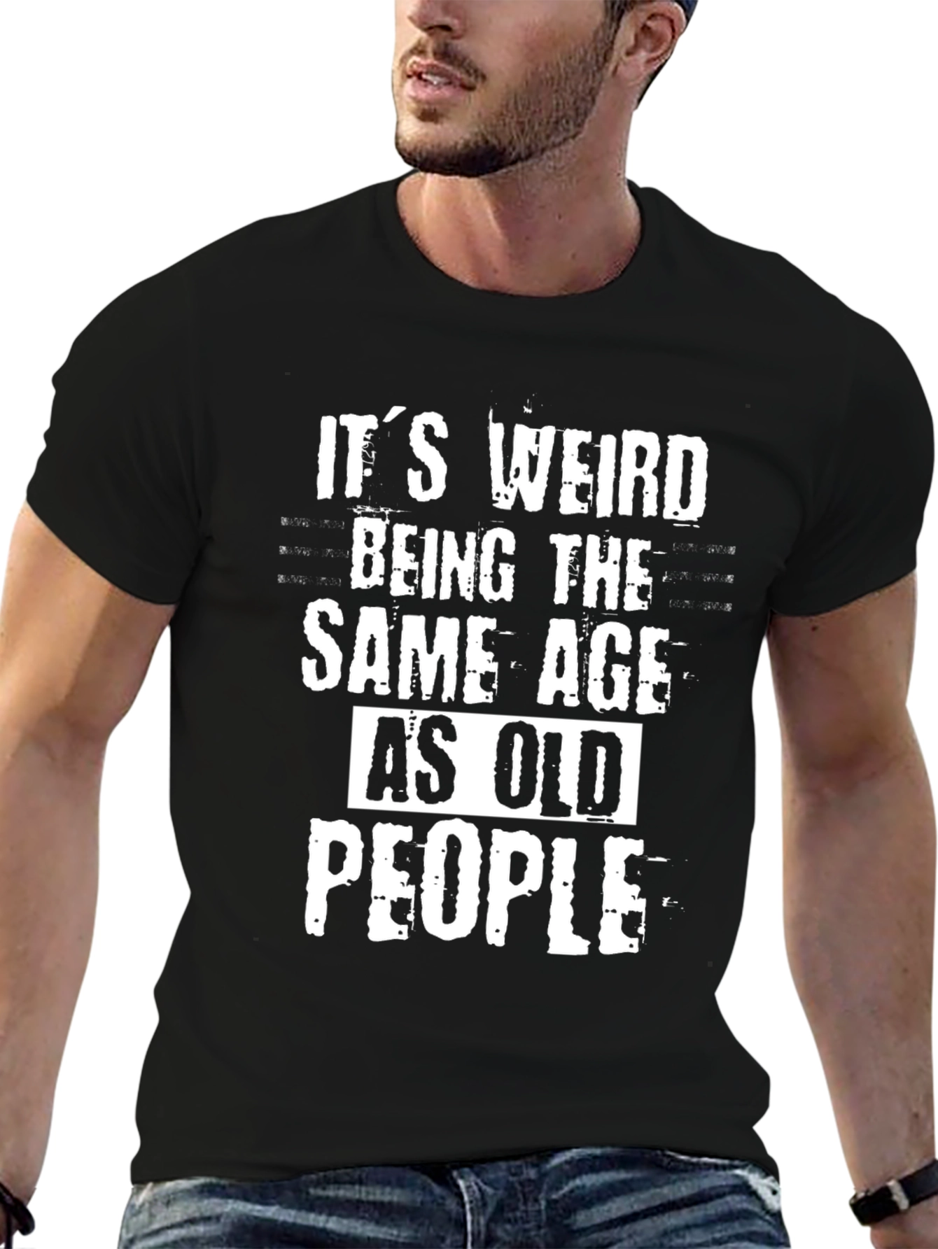 Funny Same Age as Old People Graphic T-Shirt