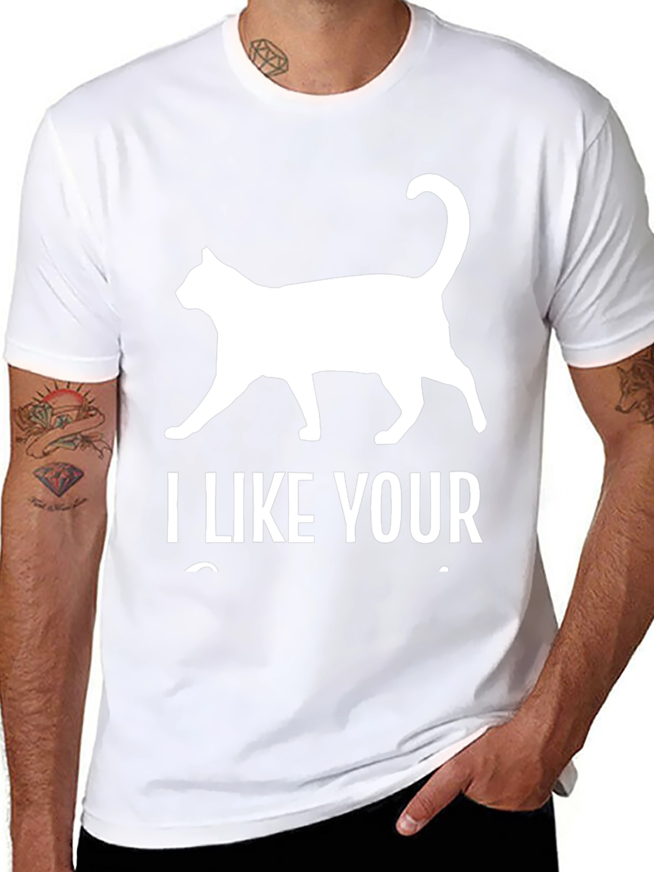 I Like Your Cat Black T-Shirt
