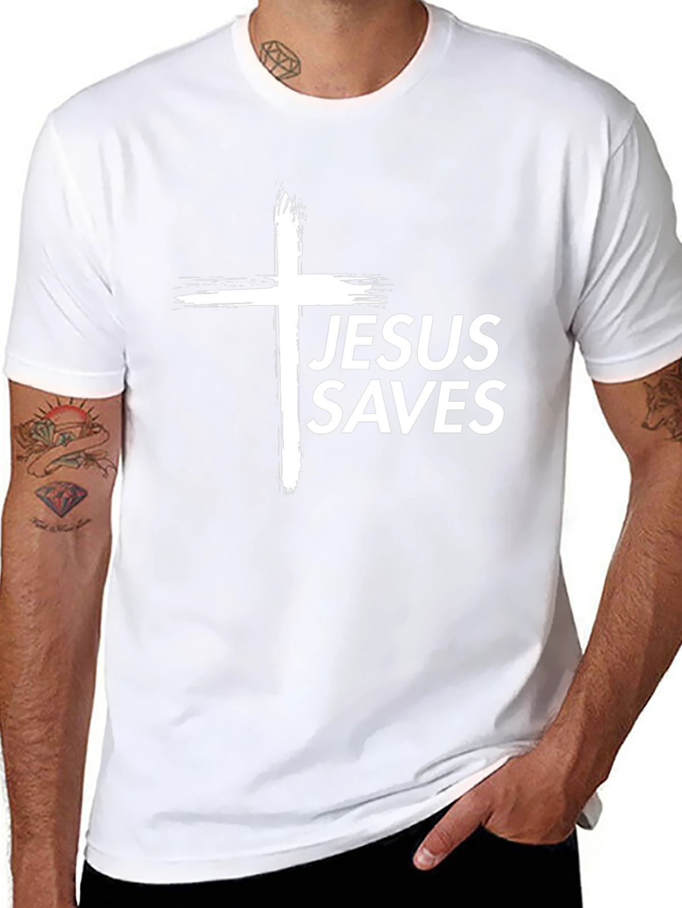 Jesus Saves Black T-Shirt