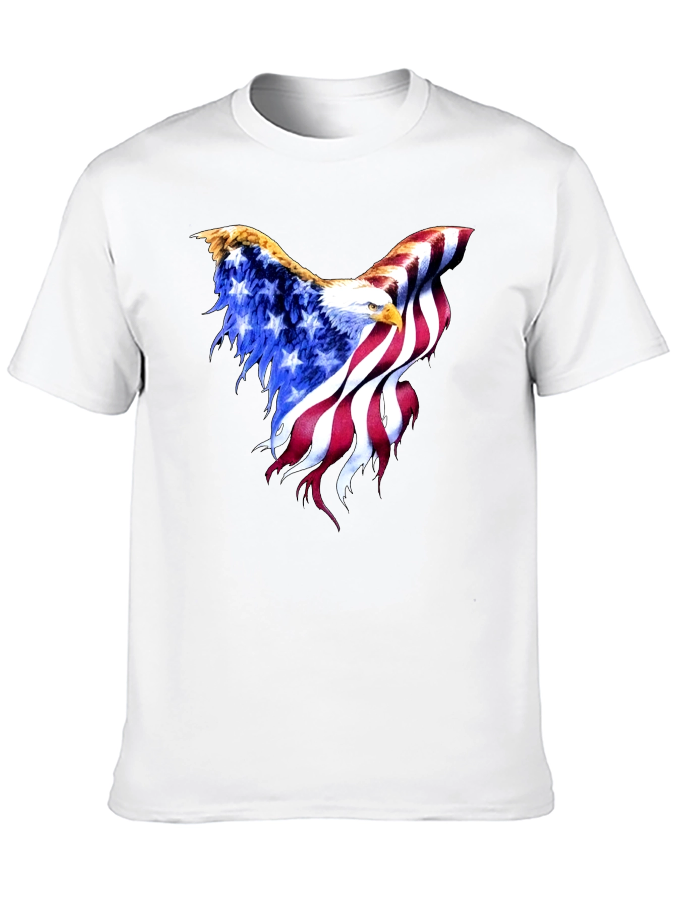 American Flag Eagle Black T-Shirt