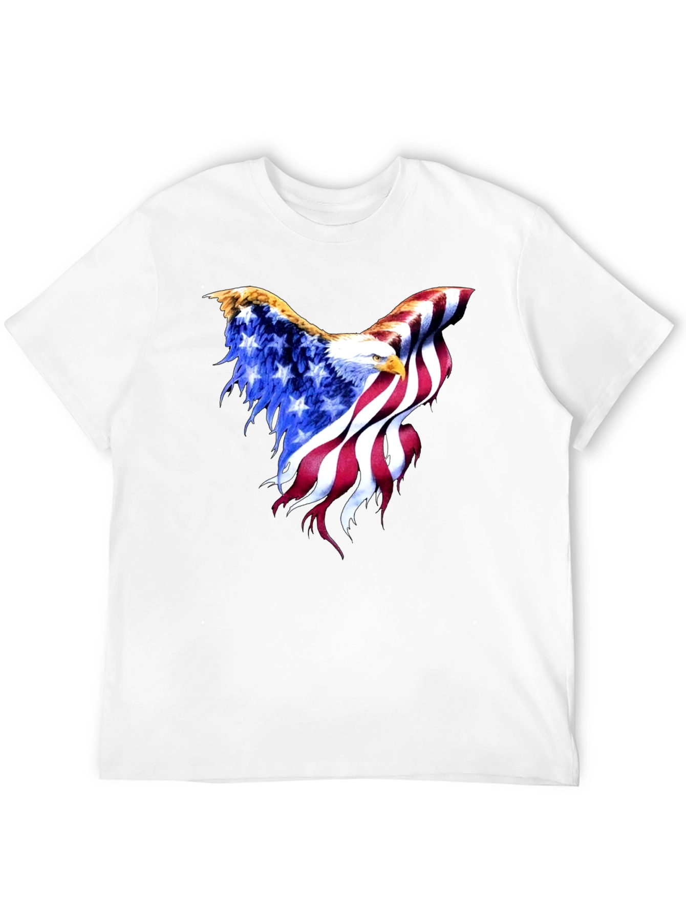 American Flag Eagle Black T-Shirt