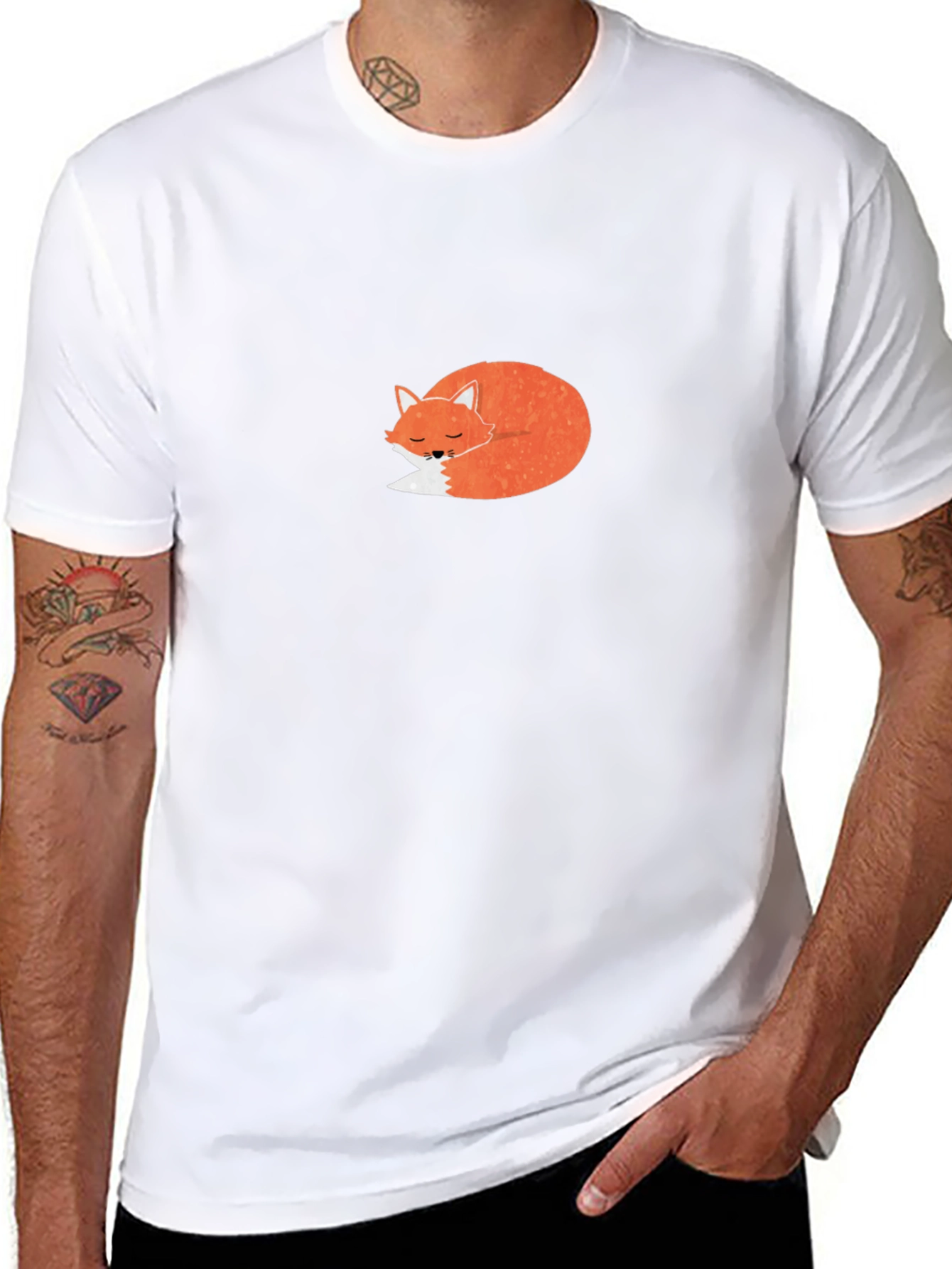 Cute Fox Graphic T-Shirt - Casual Comfort