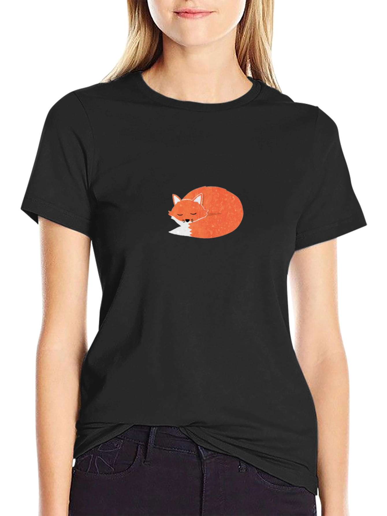Cute Fox Graphic T-Shirt - Casual Comfort