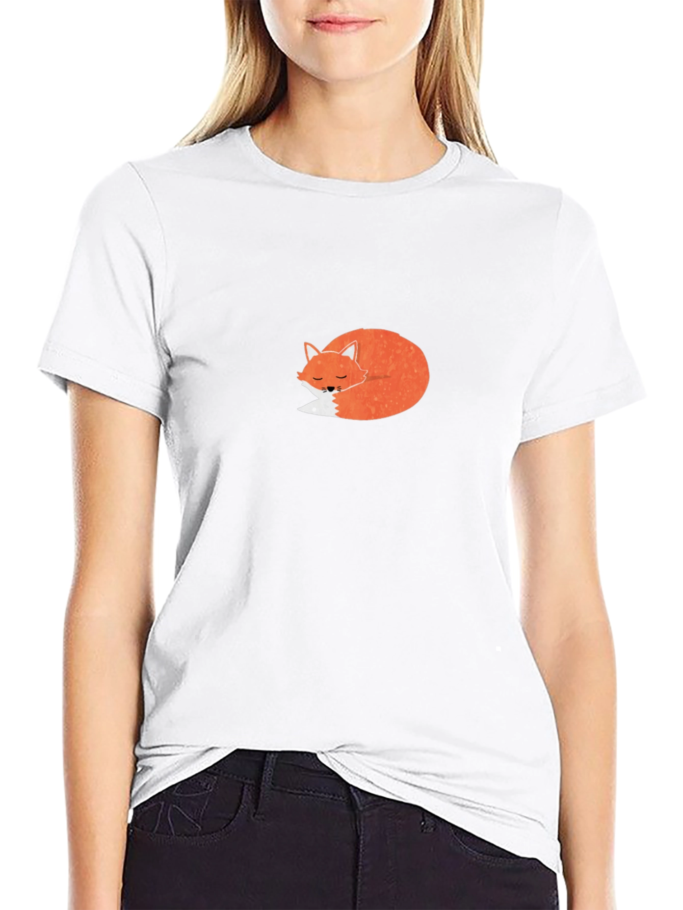 Cute Fox Graphic T-Shirt - Casual Comfort