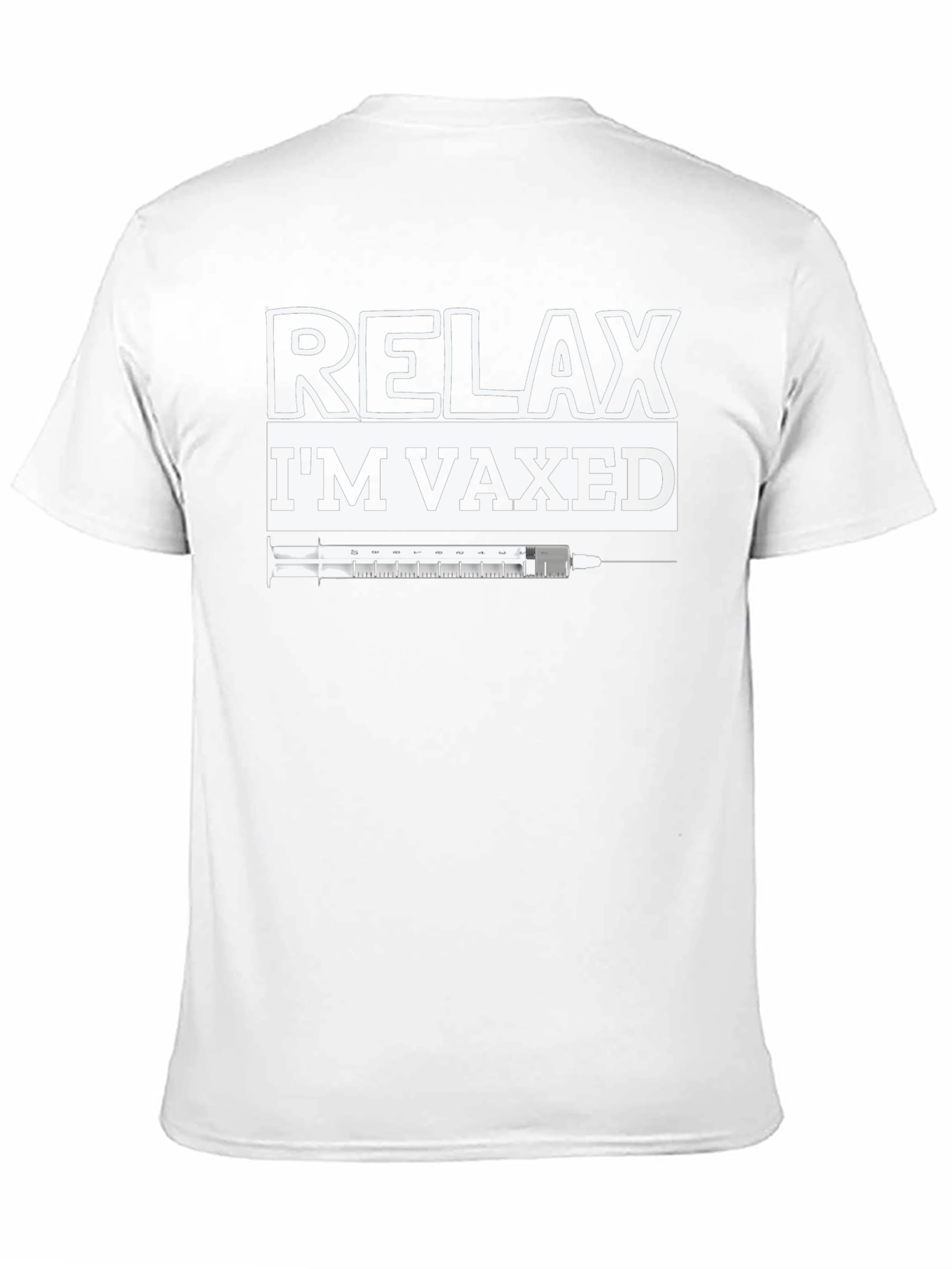 Relax Im Vaxed Graphic Tee - Black