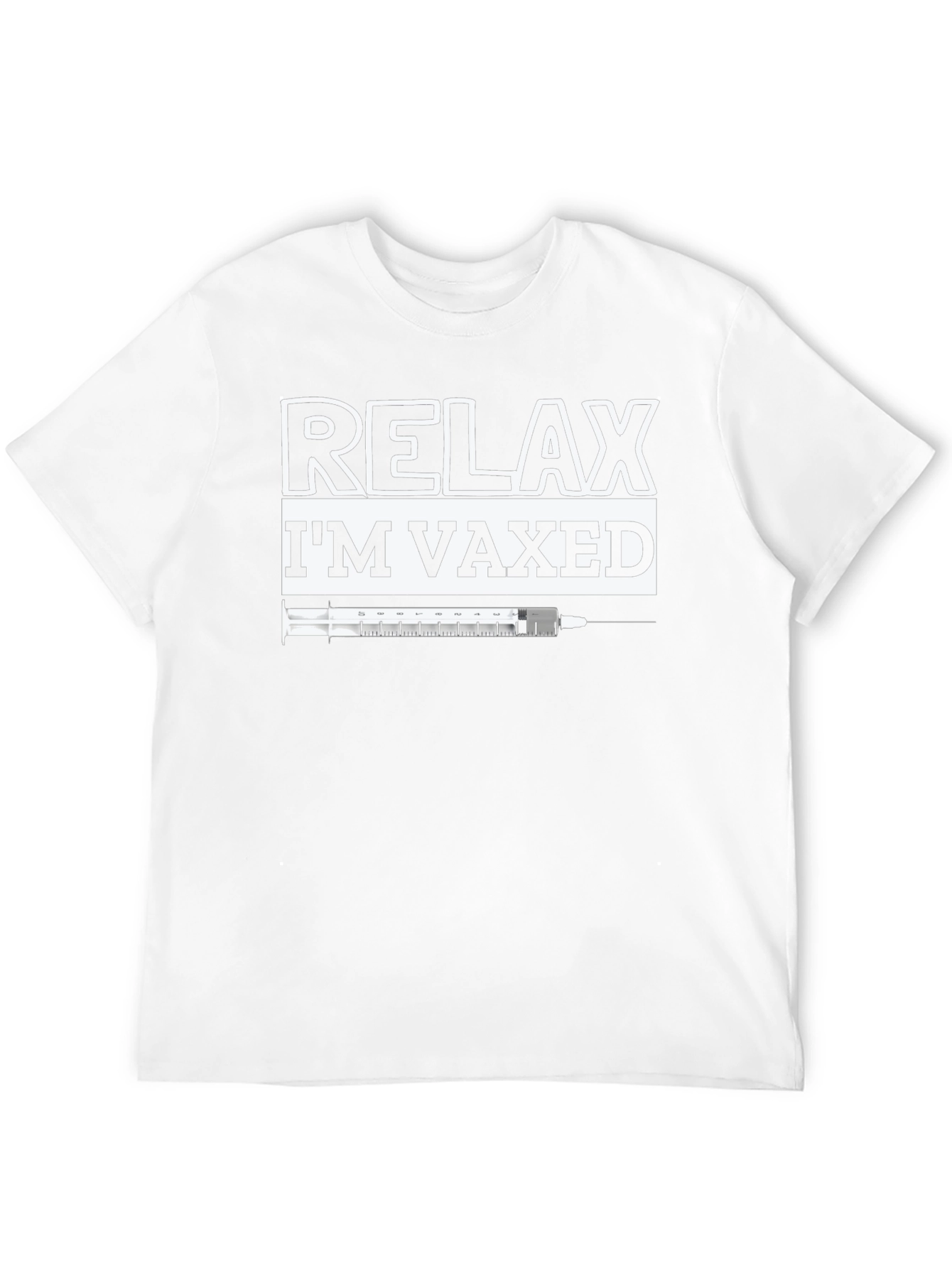 Relax Im Vaxed Graphic Tee - Black