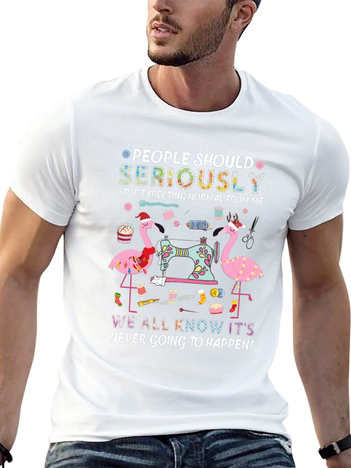 People Should Seriously Stop Expecting Flamingo T-Shirt