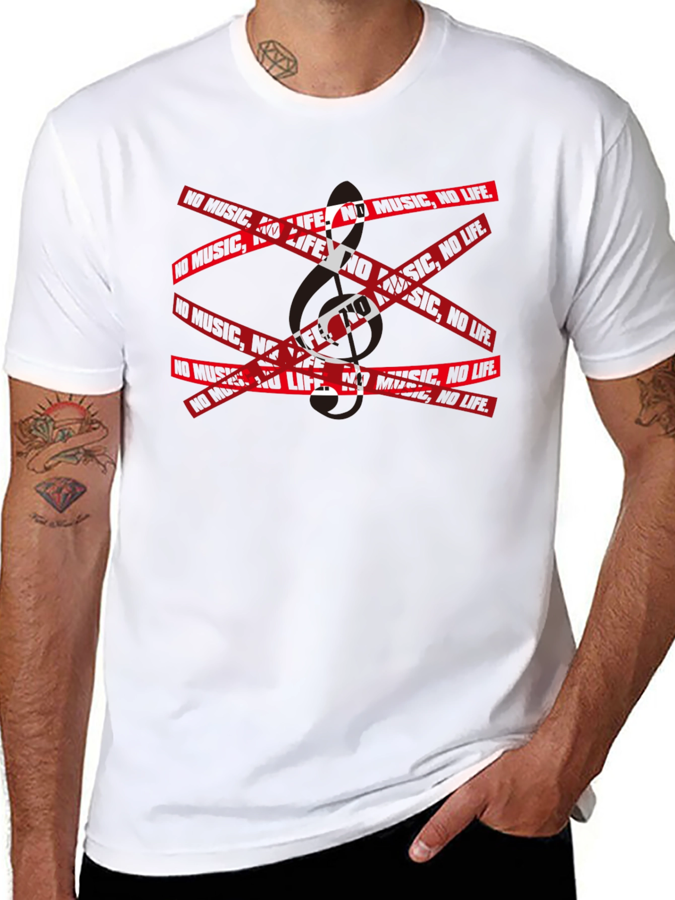 No Music No Life Graphic T-Shirt
