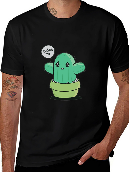 Sad Cactus Cuddle Me Graphic T-Shirt