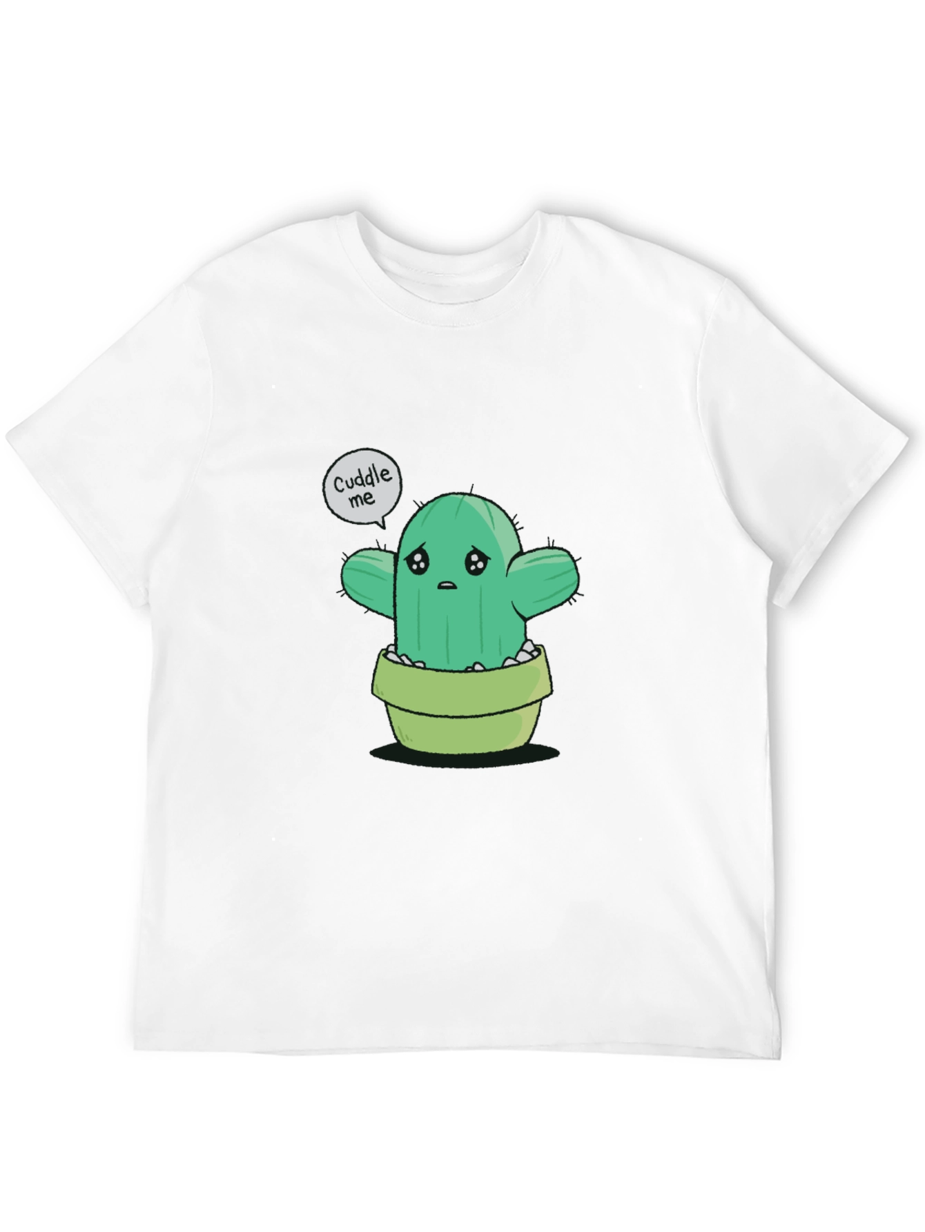 Sad Cactus Cuddle Me Graphic T-Shirt