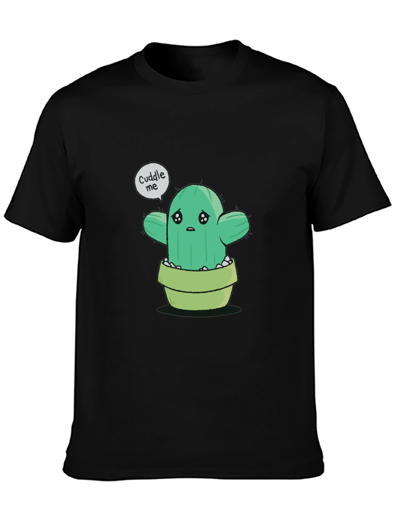 Sad Cactus Cuddle Me Graphic T-Shirt