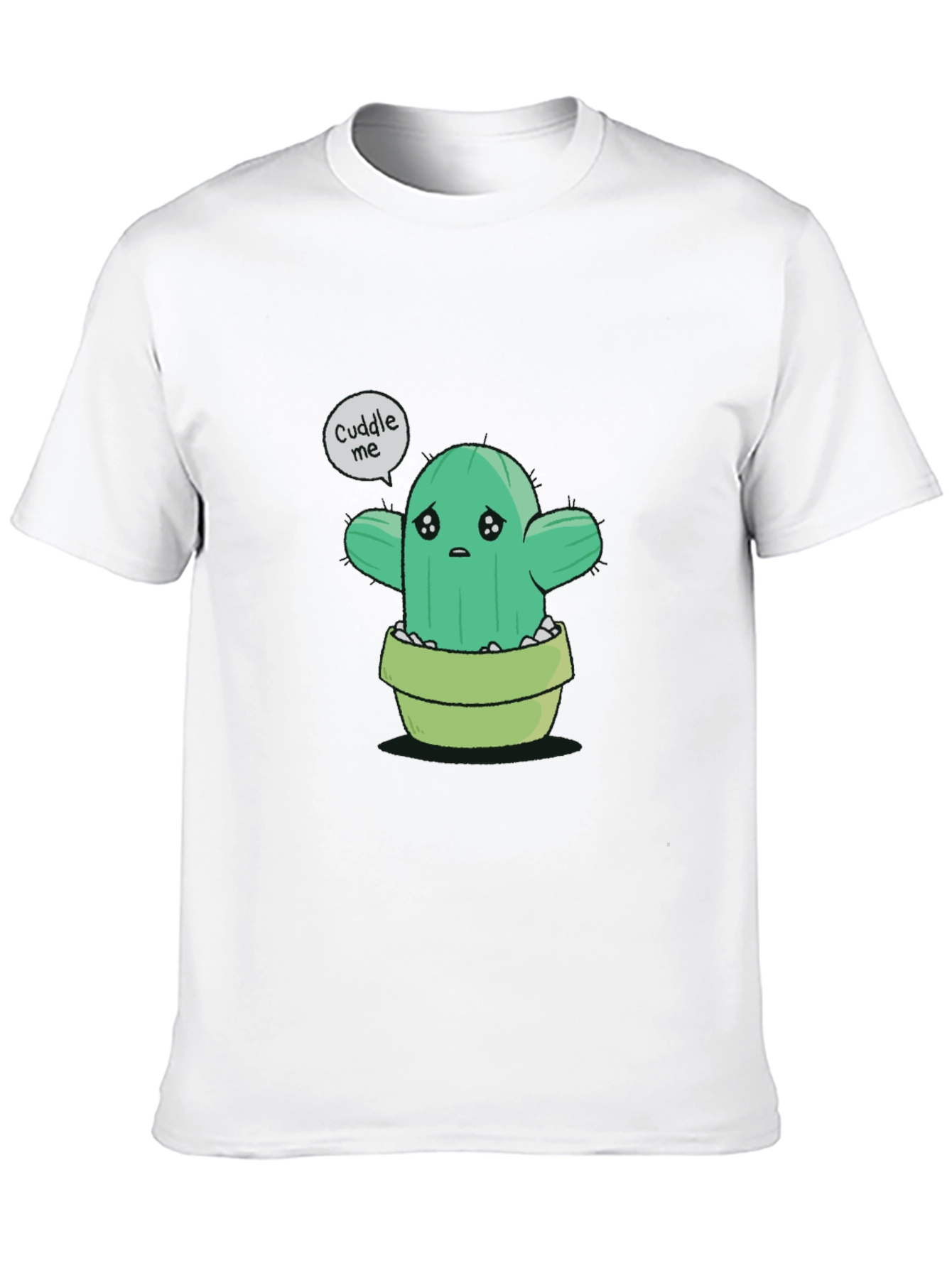 Sad Cactus Cuddle Me Graphic T-Shirt