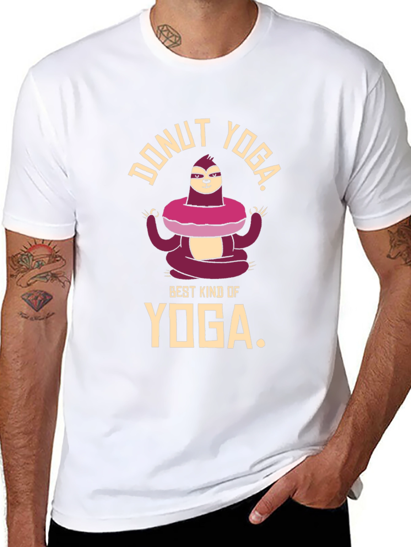 Donut Yoga Sloth T-Shirt