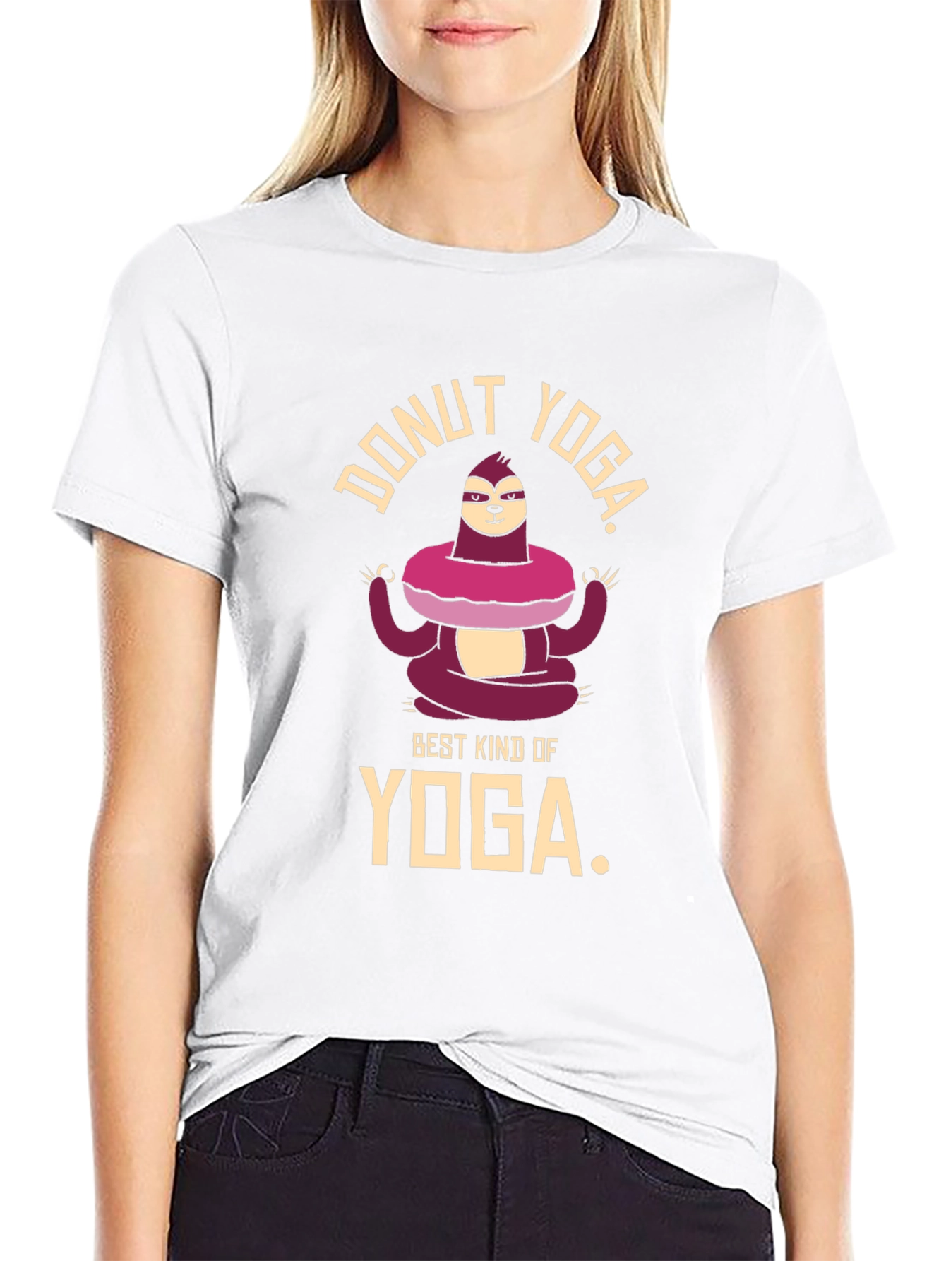 Donut Yoga Sloth T-Shirt