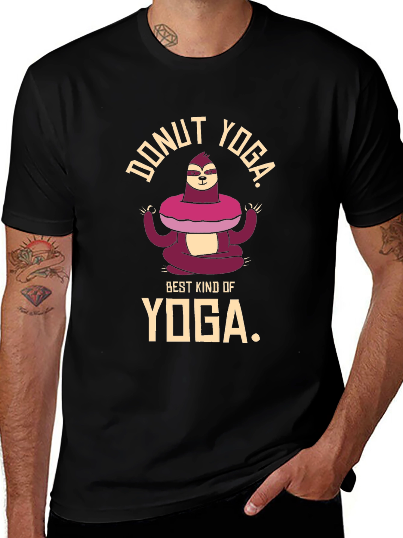 Donut Yoga Sloth T-Shirt
