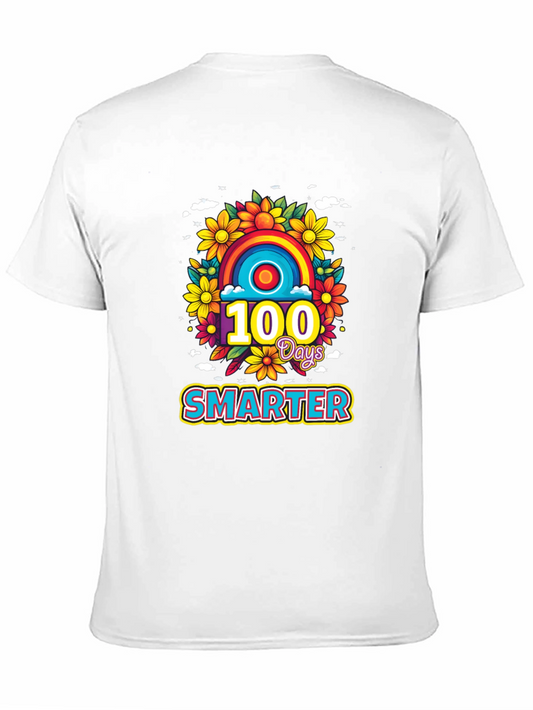 100 Days Smarter Rainbow Graphic T-Shirt