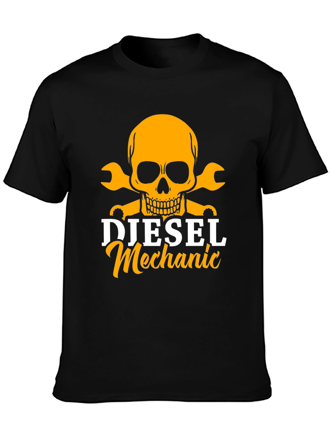 Diesel Mechanic Skull T-Shirt - Black