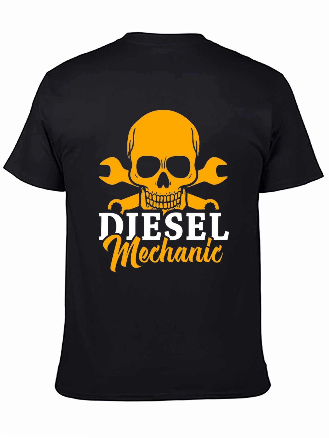 Diesel Mechanic Skull T-Shirt - Black