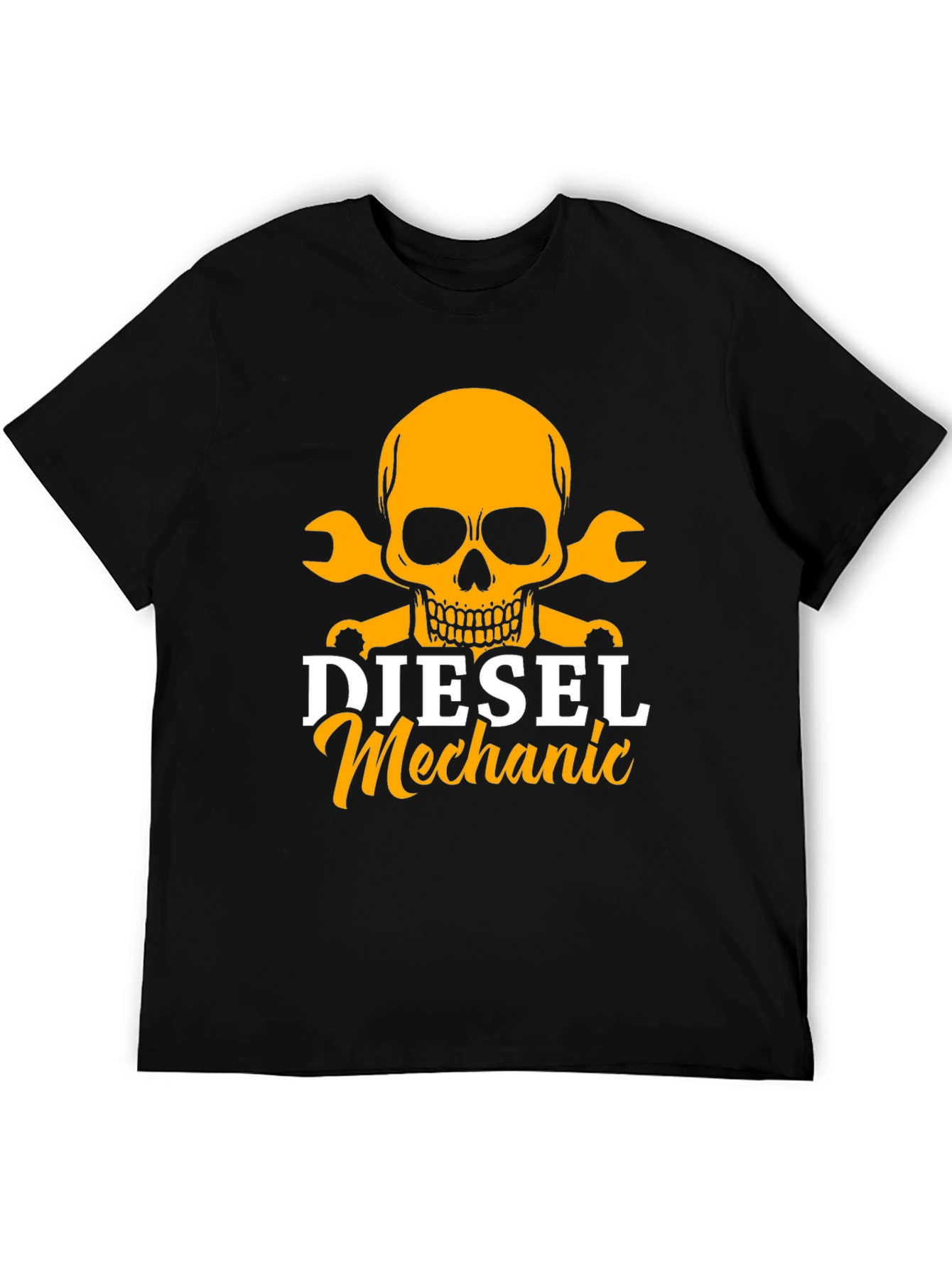 Diesel Mechanic Skull T-Shirt - Black