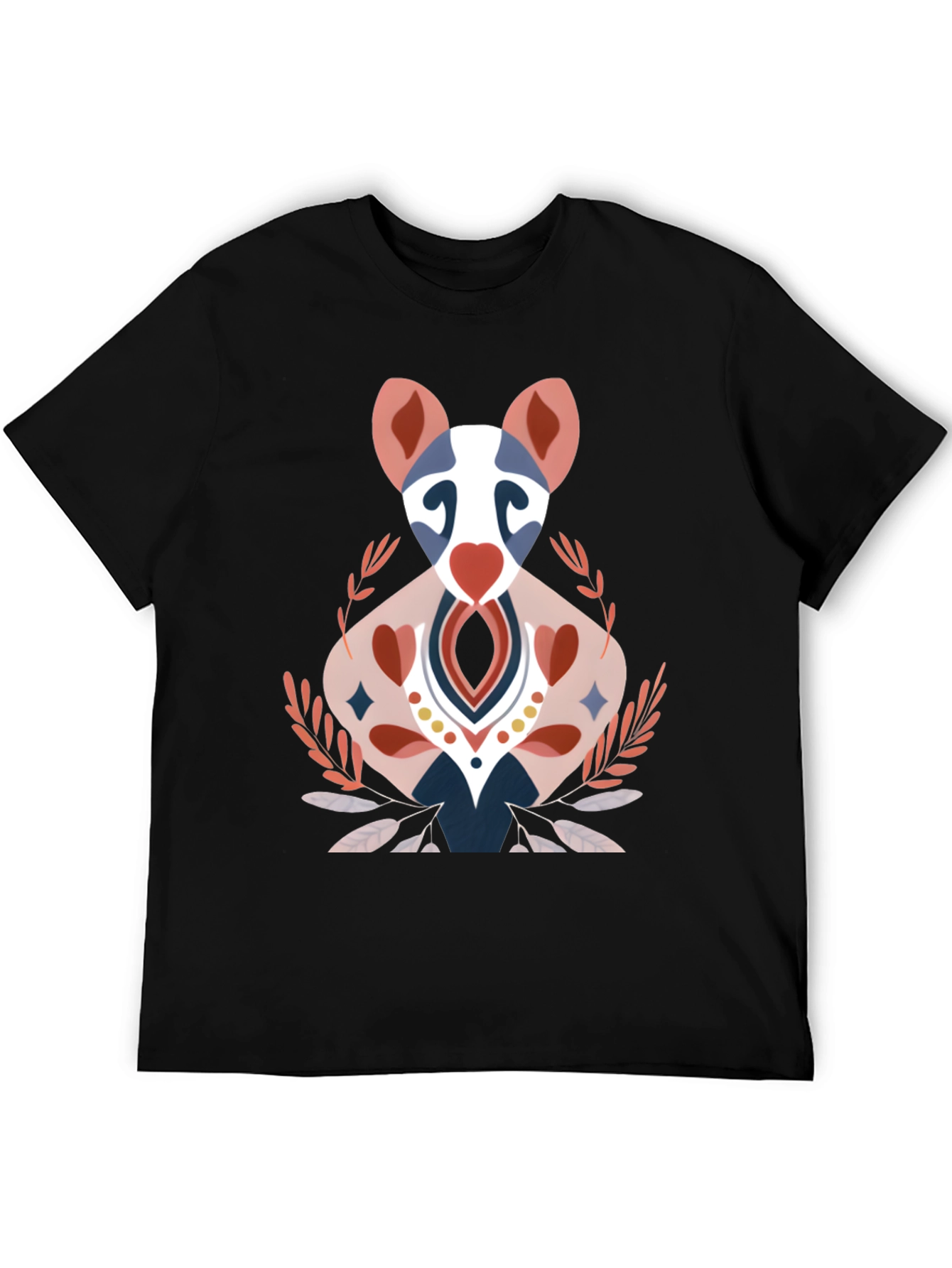 Artistic Animal Graphic Tee - Black