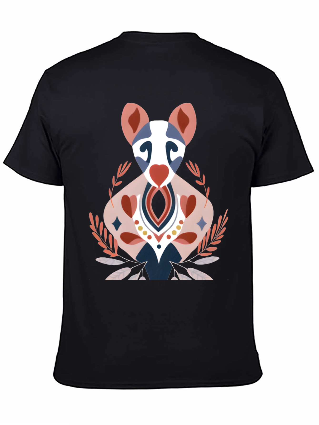 Artistic Animal Graphic Tee - Black