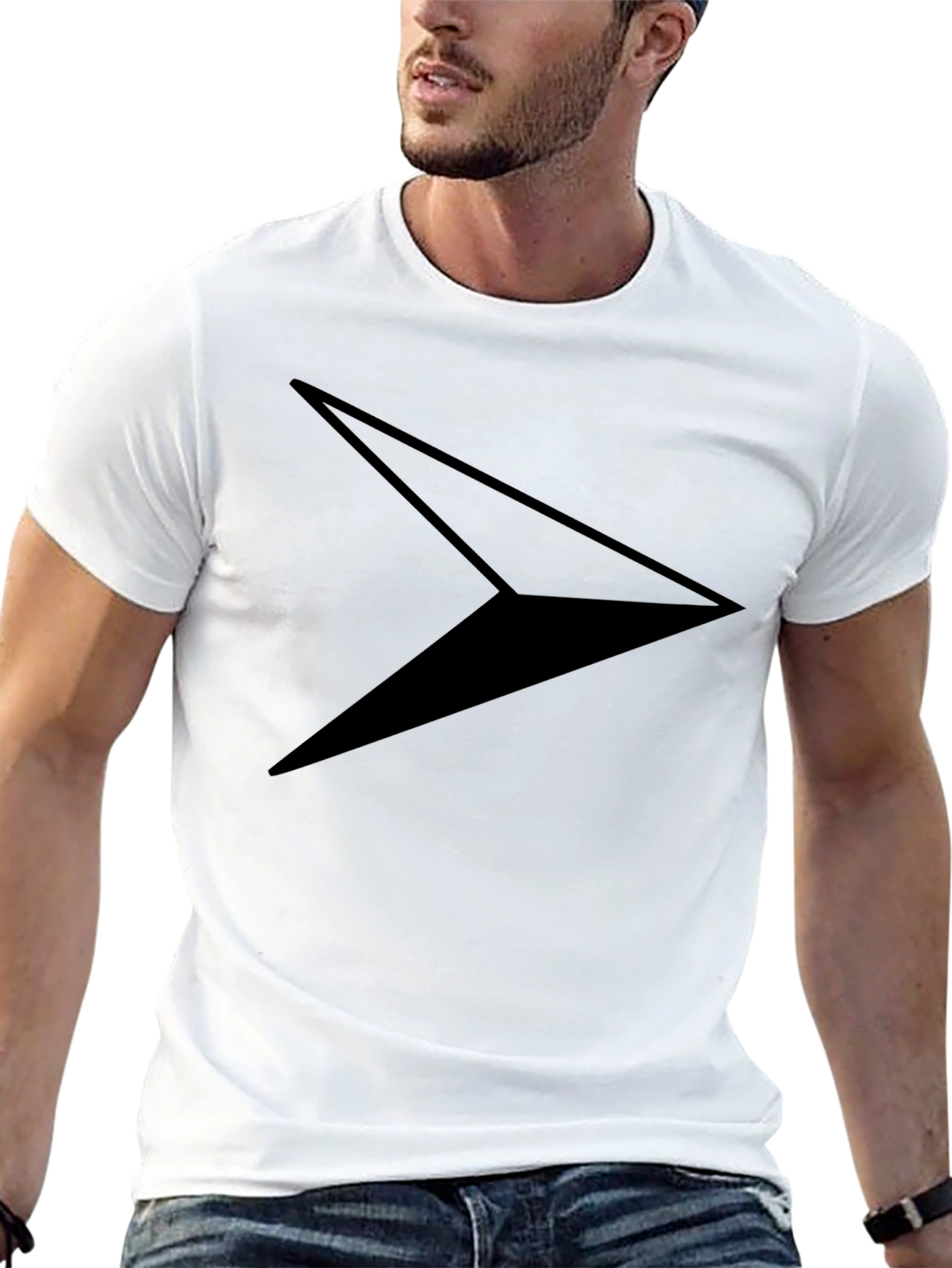 Modern Minimalist Arrow Black T-Shirt
