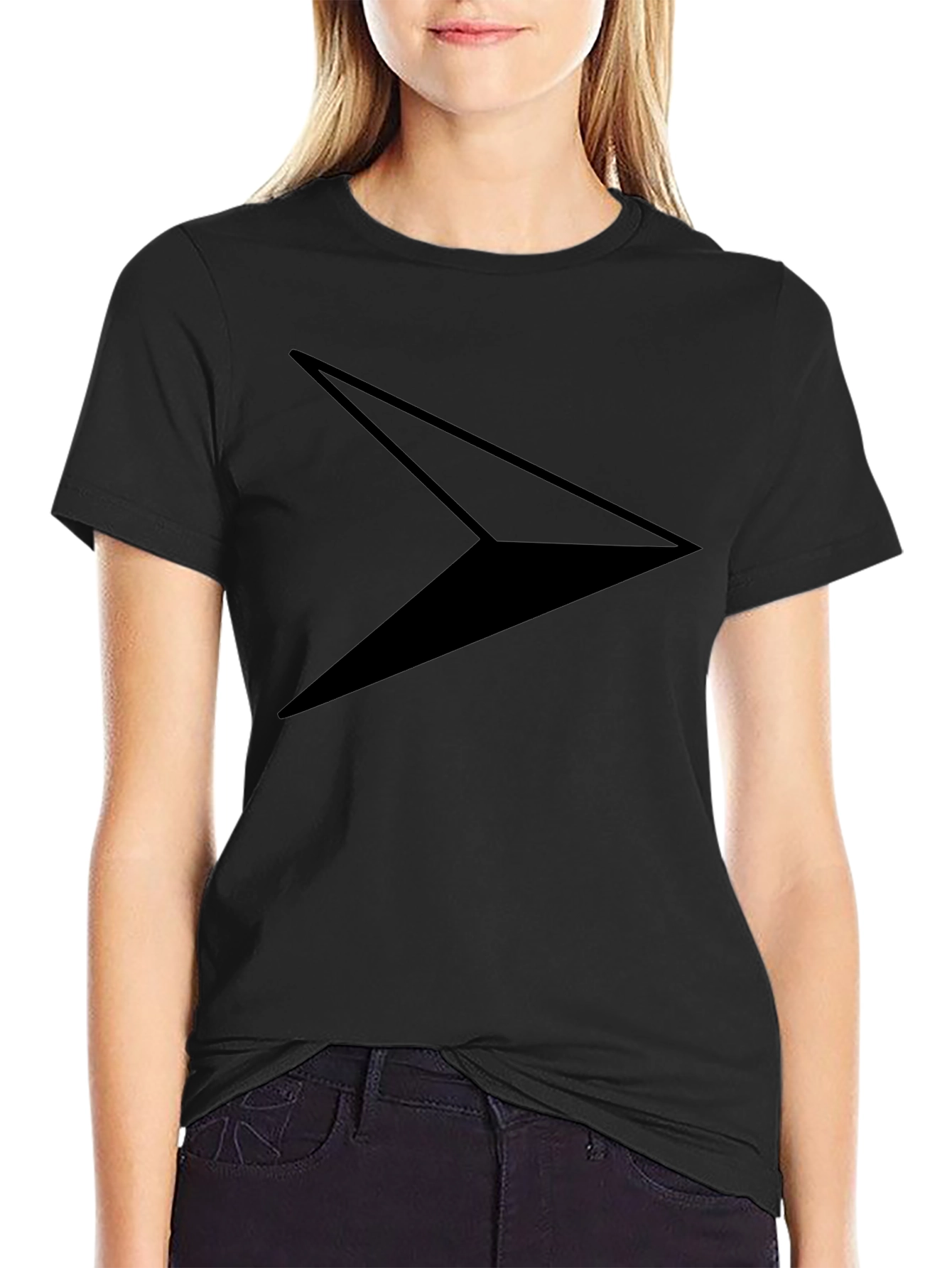 Modern Minimalist Arrow Black T-Shirt